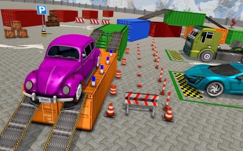 停车场和真正的主驾驶模拟器3D图1