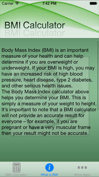 身体质量指数(BMI)计算器图1