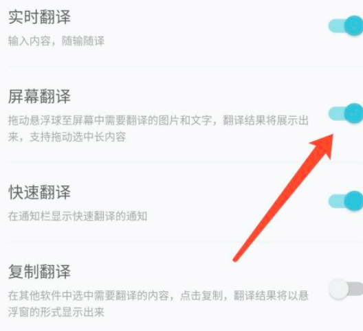 有道翻译官app开启屏幕翻译功能的步骤