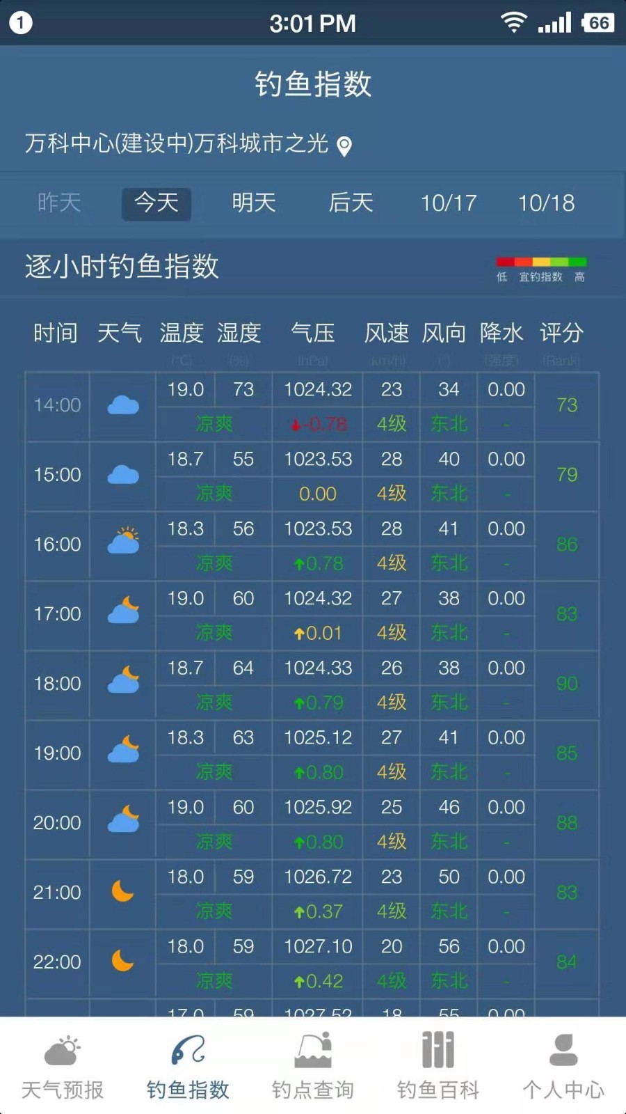 钓鱼天气预报手机版图2